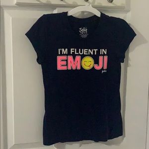 “I’m fluent in emoji” t-shirt from justice